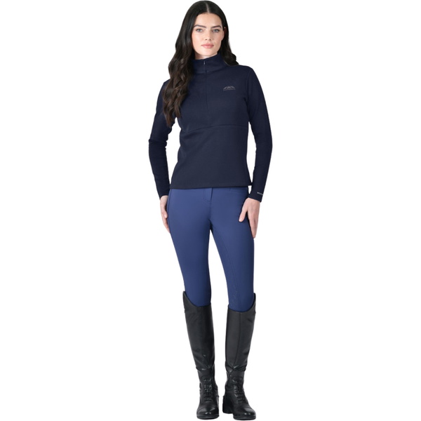 2025 Weatherbeeta Mujeres Cobre 1/2 Zip Manga Larga Capa Intermedia 1028842 - Navy